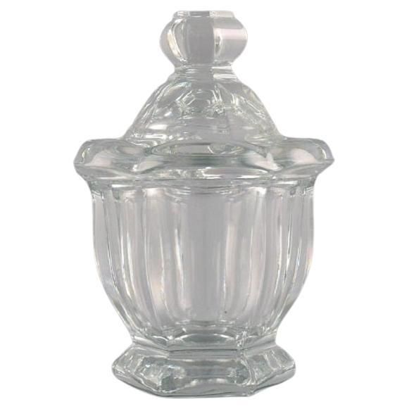 Baccarat, France, Art Deco Lidded Jar In Clear Art Glass, 1930s / 40s
