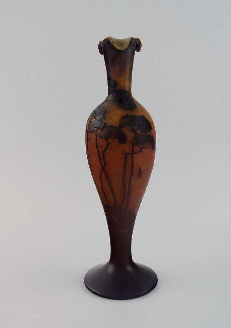 Muller Frères, France, Vase In Smoky And Dark Art Glass, 1920s photo furniture