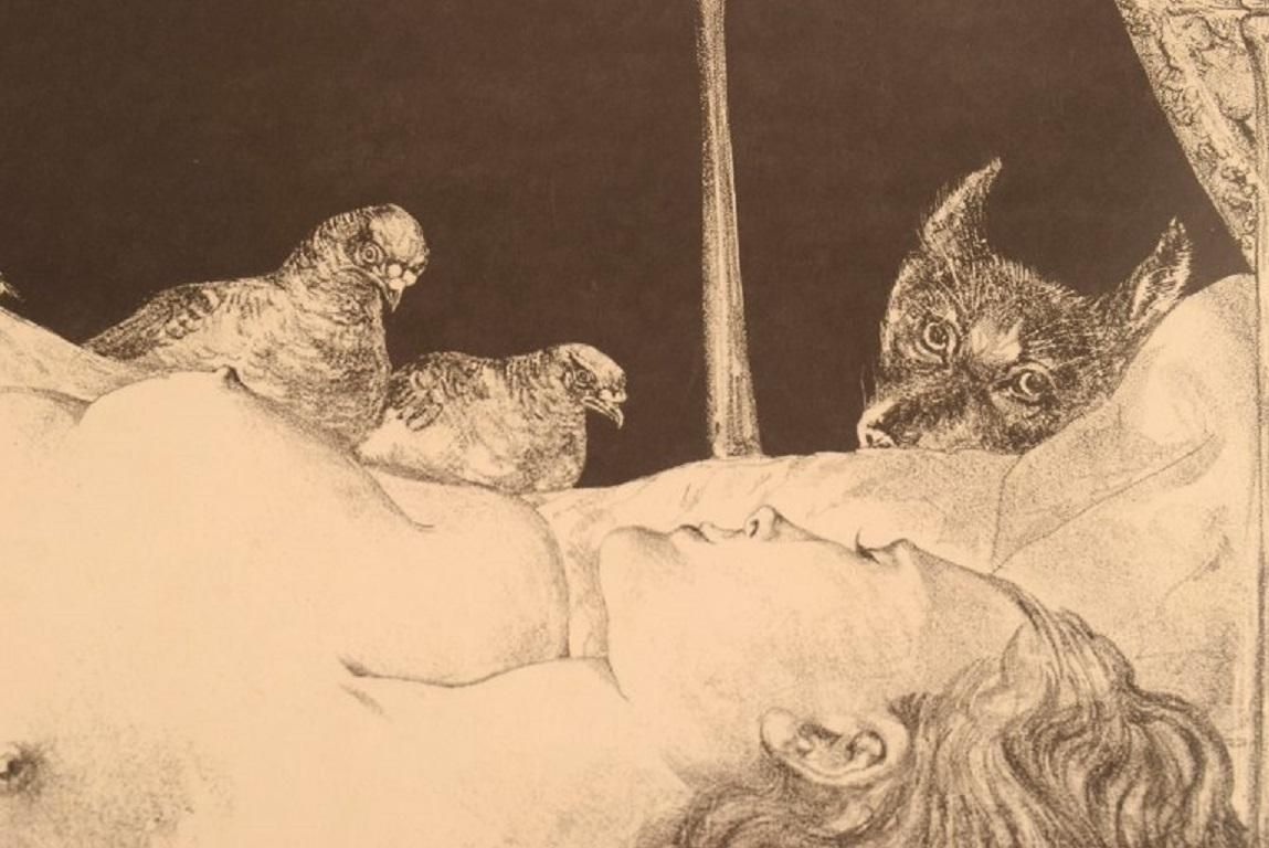 Leonard Tsuguharu Foujita (1868 1968). Le Rêve Lithography On Arches Paper. photo 2524.0