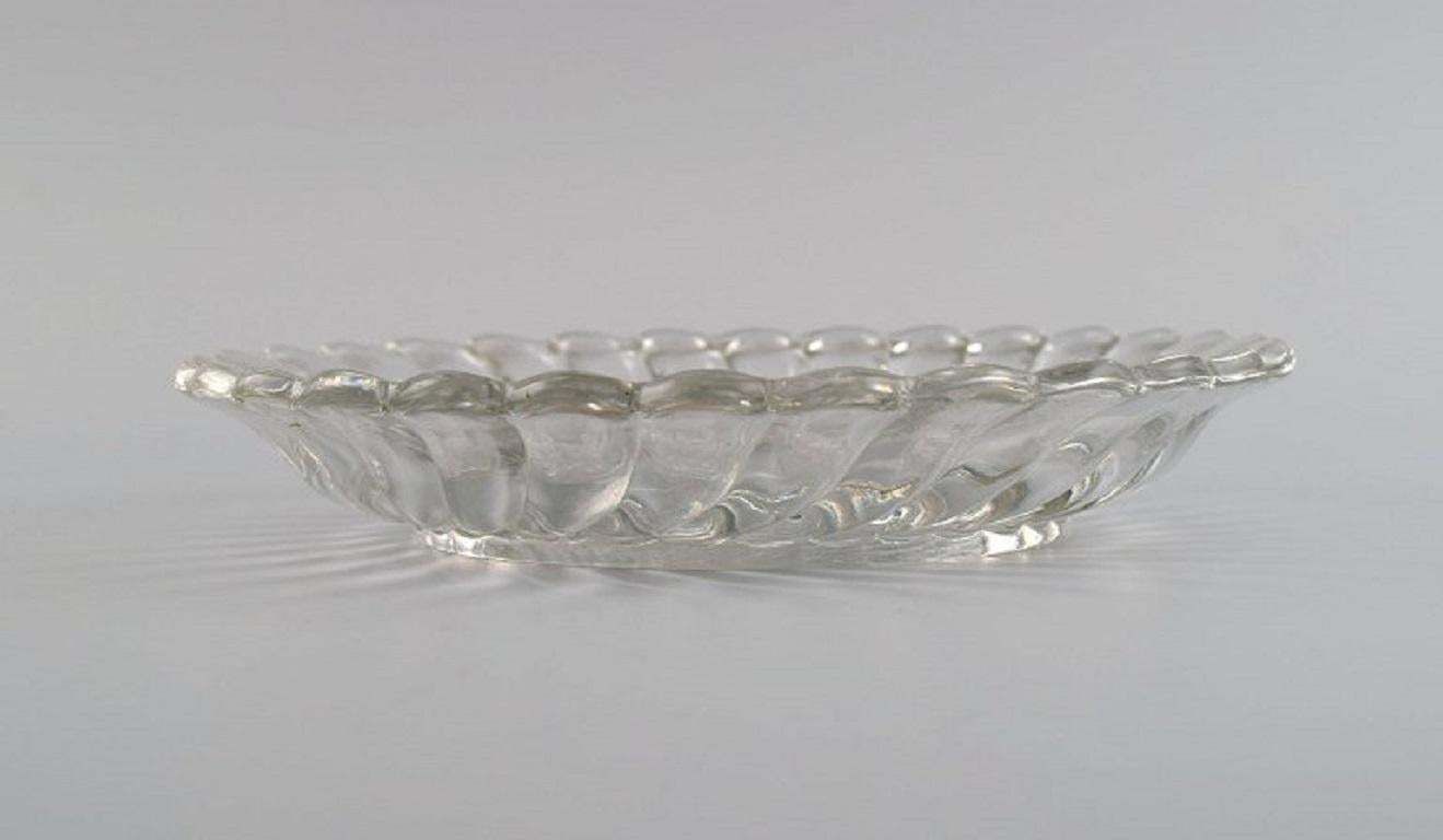 Baccarat, France, Round Art Deco Bowl / Dish In Clear Art Glass, 1930s / 40s photo Home Decor