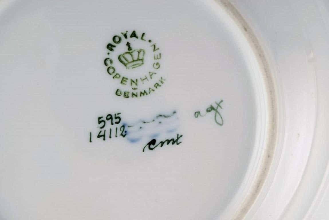 Six Royal Copenhagen Golden Basket Porcelain Bowls With Flowers photo vinterior