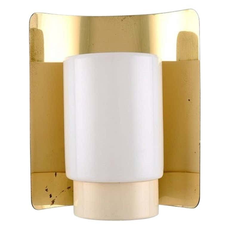 Hans Agne Jakobsson For A / B Markaryd, Wall Lamp In Brass And Lacquered Metal