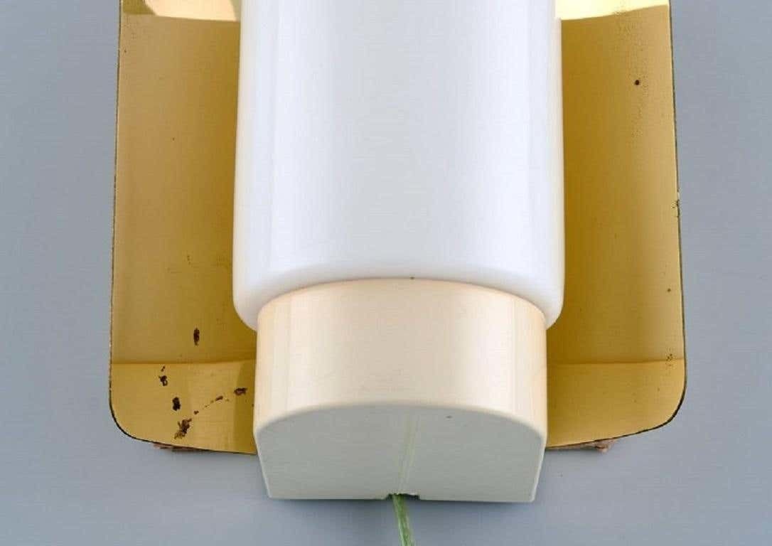 Hans Agne Jakobsson For A / B Markaryd, Wall Lamp In Brass And Lacquered Metal photo for sale