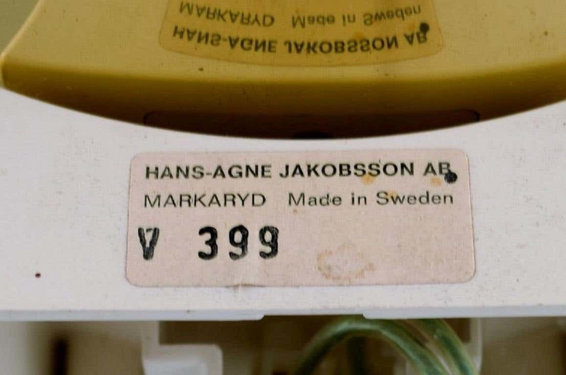 Hans Agne Jakobsson For A / B Markaryd, Wall Lamp In Brass And Lacquered Metal photo vintage