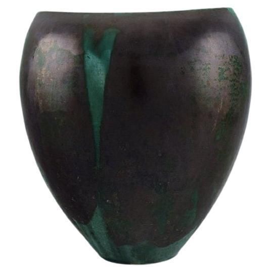 European Studio Ceramicist, Unique Vase In Glazed Stoneware, 1960s/70s
