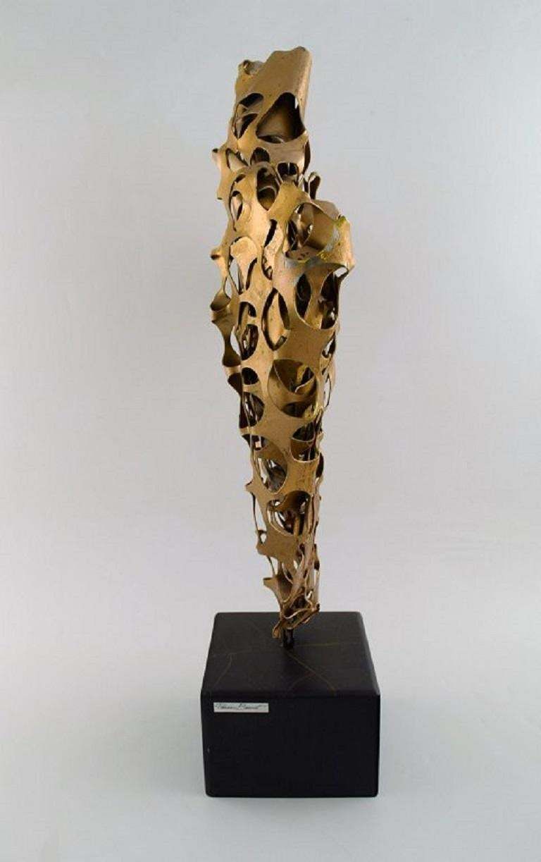 Pierre Bouvet France Colossal Modernist Brass Sculpture Late 20th Century photo Art