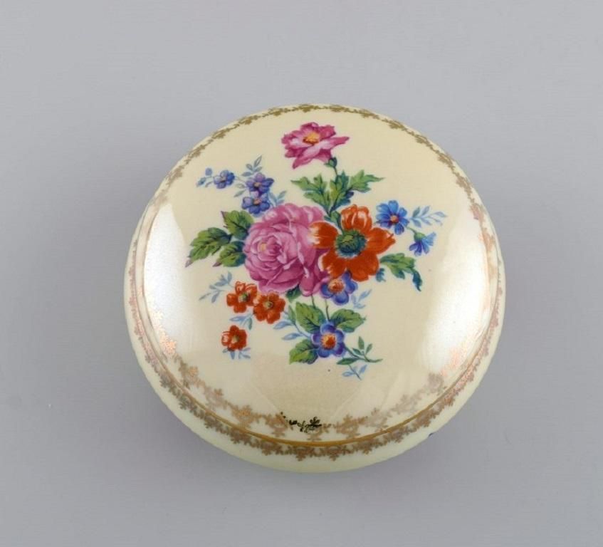 Limoges, France. Two Perfume Bottles, Three Vases And Lidded Box In Porcelain photo vinterior