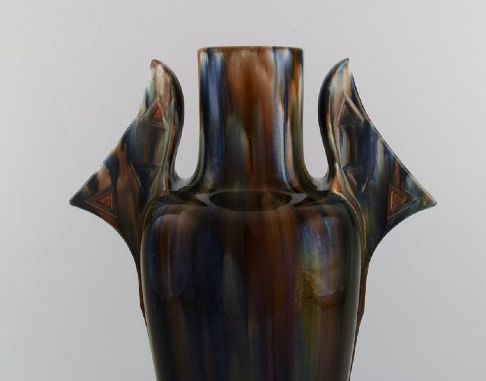 Clément Massier '1845 1917', France, Large Vase In Glazed Ceramics photo for sale