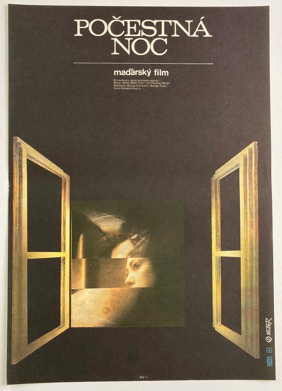 Original Film Poster, A Very Moral Night, Jan Weber, 1979, Genuine Czech Vintage Print
