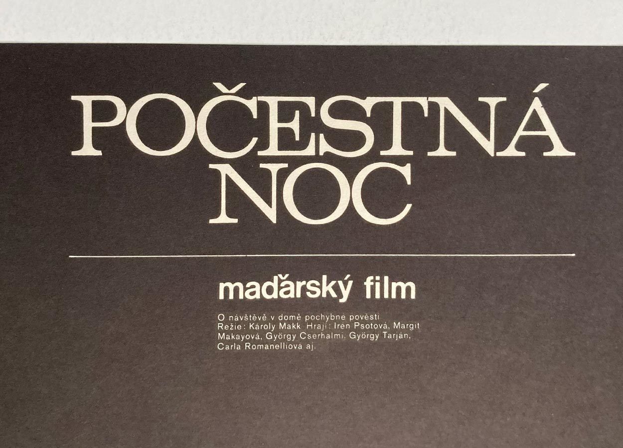 Original Film Poster, A Very Moral Night, Jan Weber, 1979, Genuine Czech Vintage Print photo 51.0