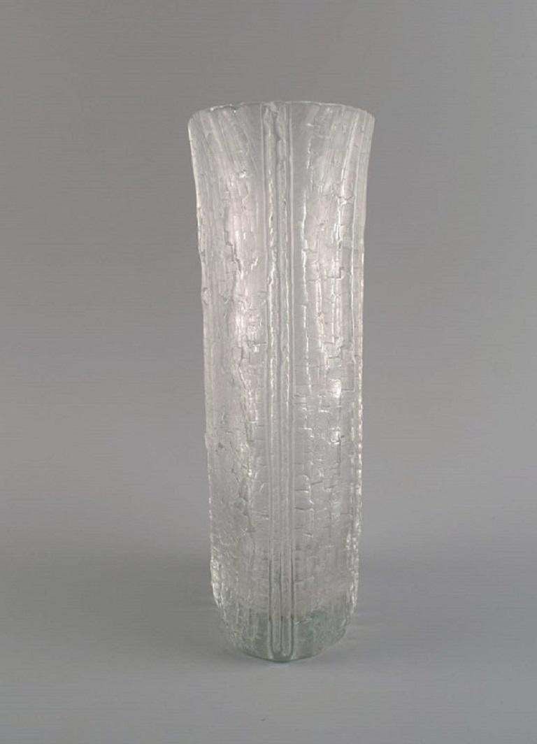 Timo Sarpaneva For Iittala  Vase In Clear Mouth Blown Art Glass Finnish Design photo 421.0