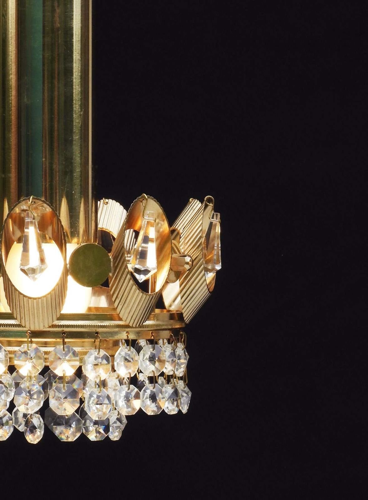 Palwa Crown Pendant Light Chandeliers, C1970s photo vintage