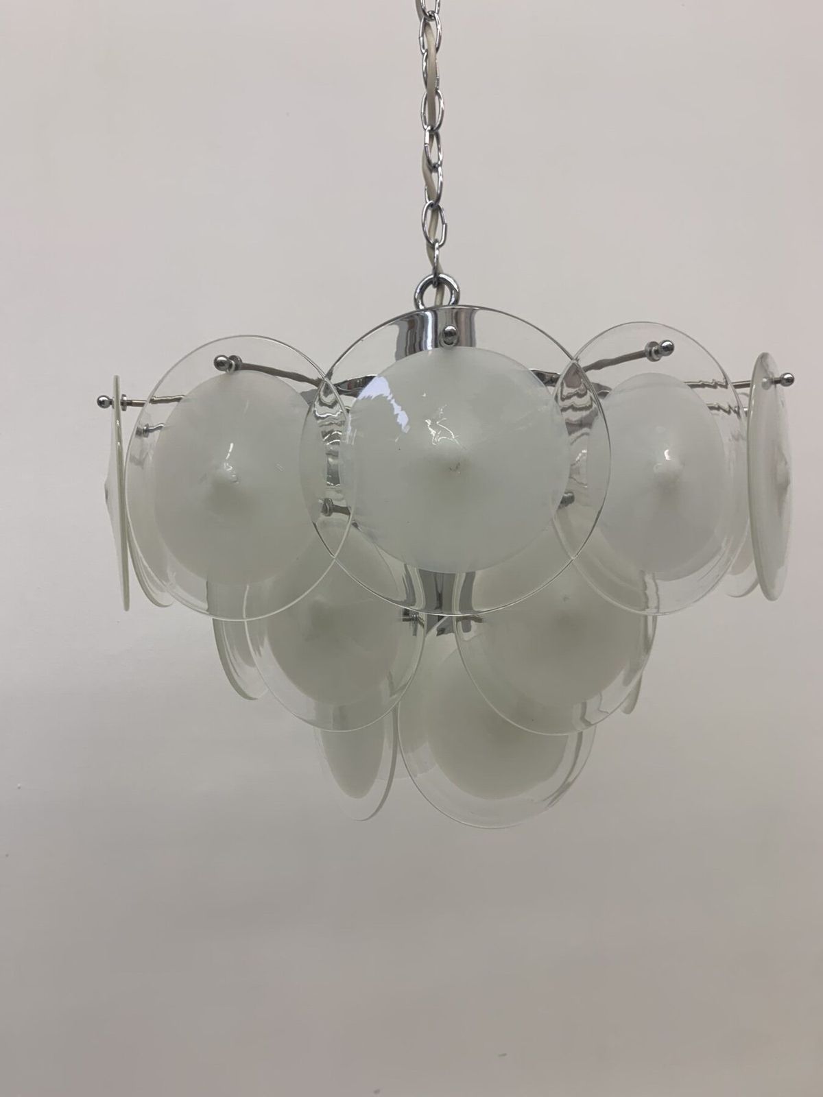3348.0 Italiaanse Schijfkroonluchter Van Vistosi Murano Glass, Italië, Jaren 1970 photo