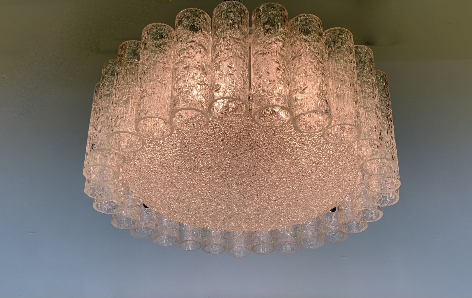 Plafondlamp Met Glazen Buizen Van Doria Leuchten, Ca. Jaren 1960 photo for sale