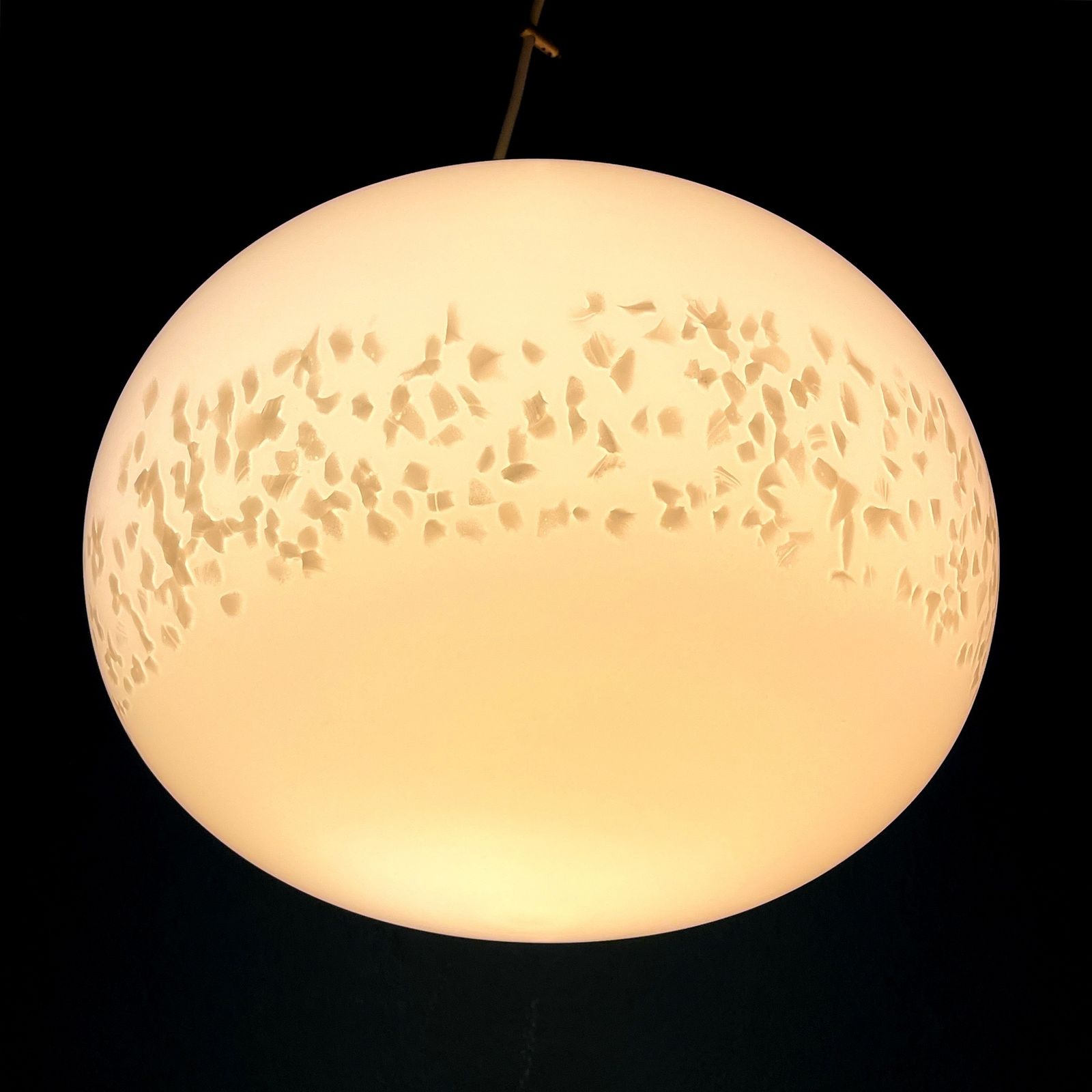 Classic Beige Murano Pendant Lamp Vetri Murano Italy 1970s photo Lighting