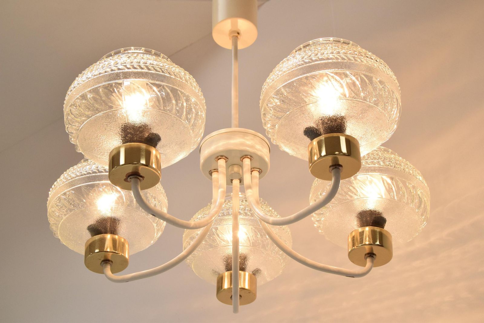 photo furniture Mid Century Chandelier By Instala Jilove U Decina,1970's.