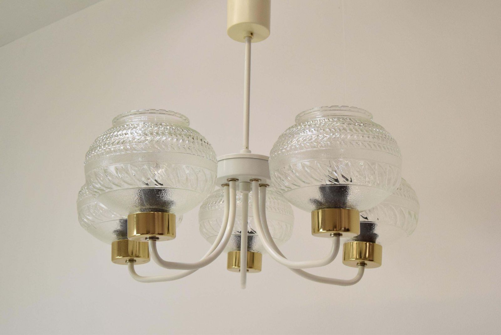 photo vinterior Mid Century Chandelier By Instala Jilove U Decina,1970's.