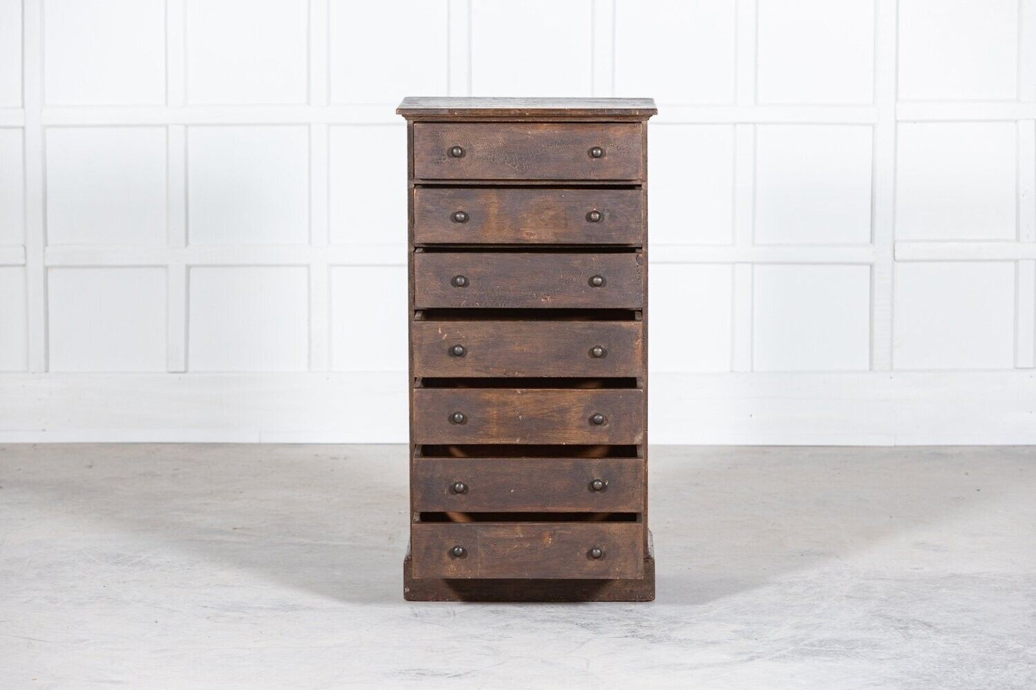 19thc English Painted Pine Workshop Drawers photo Furniture