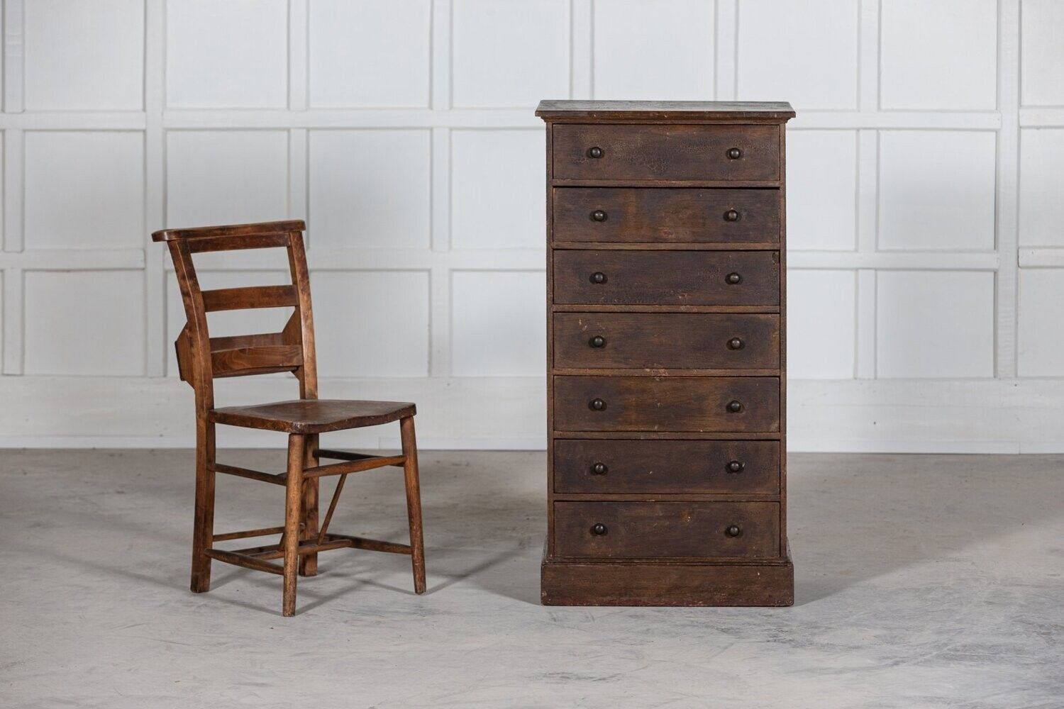 19thc English Painted Pine Workshop Drawers photo 3163.0