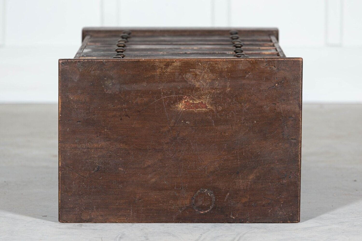 3163.0 19thc English Painted Pine Workshop Drawers photo