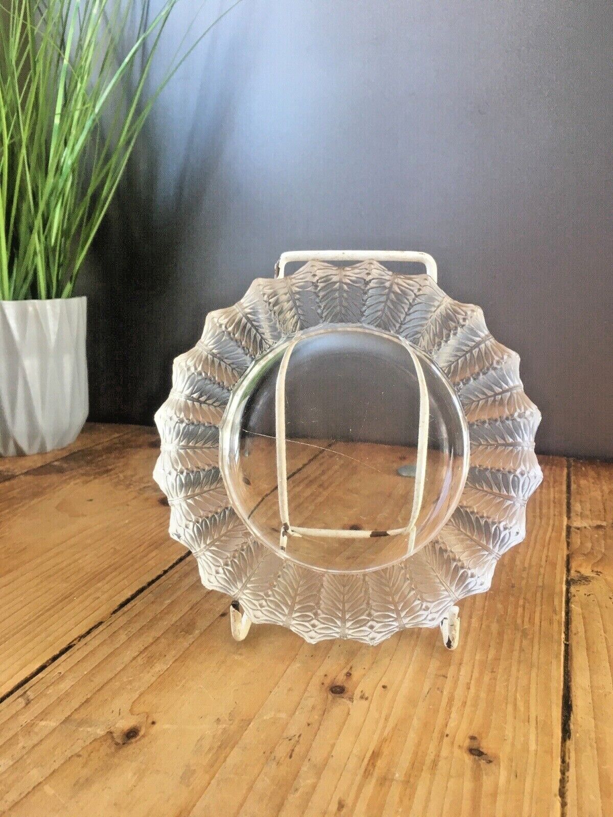 Beautiful C1945 1977 Signed Lalique France Jamaica Pattern Ashtray Dish After Rene photo for sale