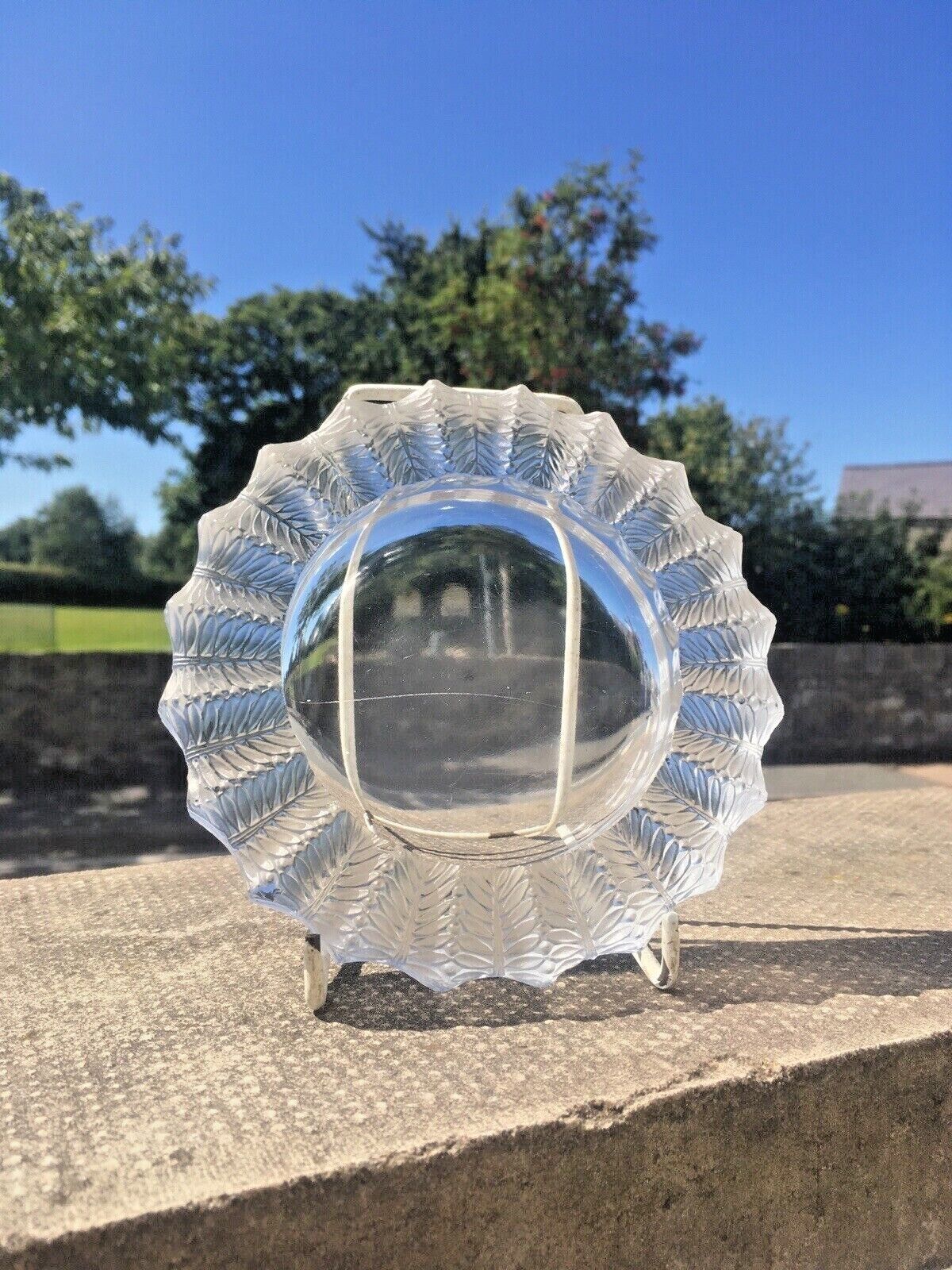 165.0 Beautiful C1945 1977 Signed Lalique France Jamaica Pattern Ashtray Dish After Rene photo