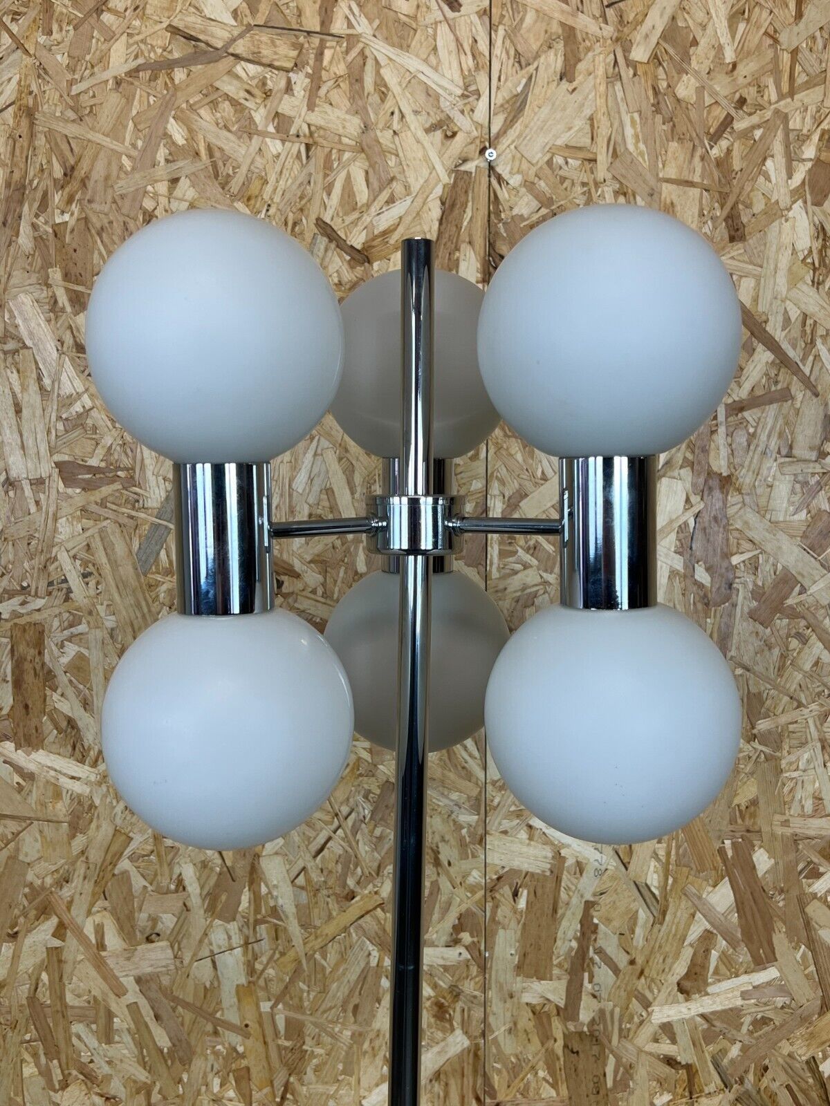 60s 70s Lamp Light Floor Lamp Metal Glass Space Age Design photo for sale