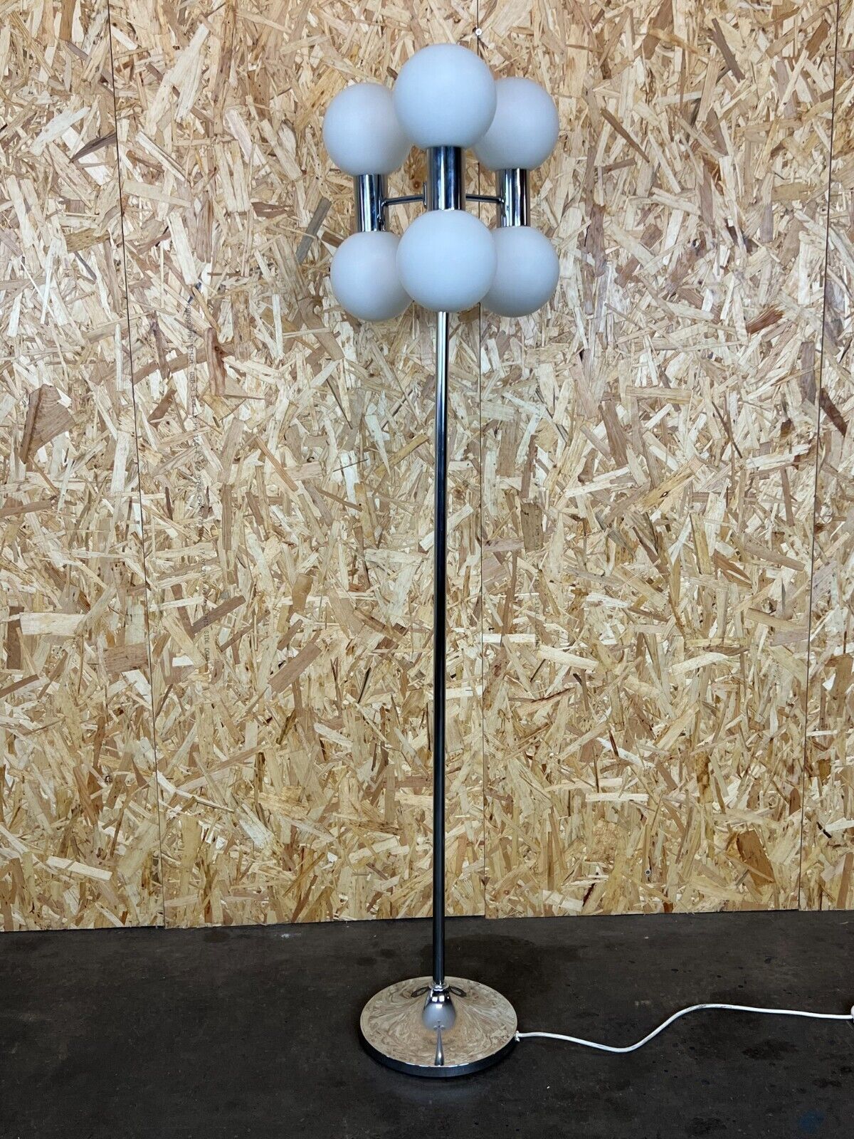 1086.0 60s 70s Lamp Light Floor Lamp Metal Glass Space Age Design photo