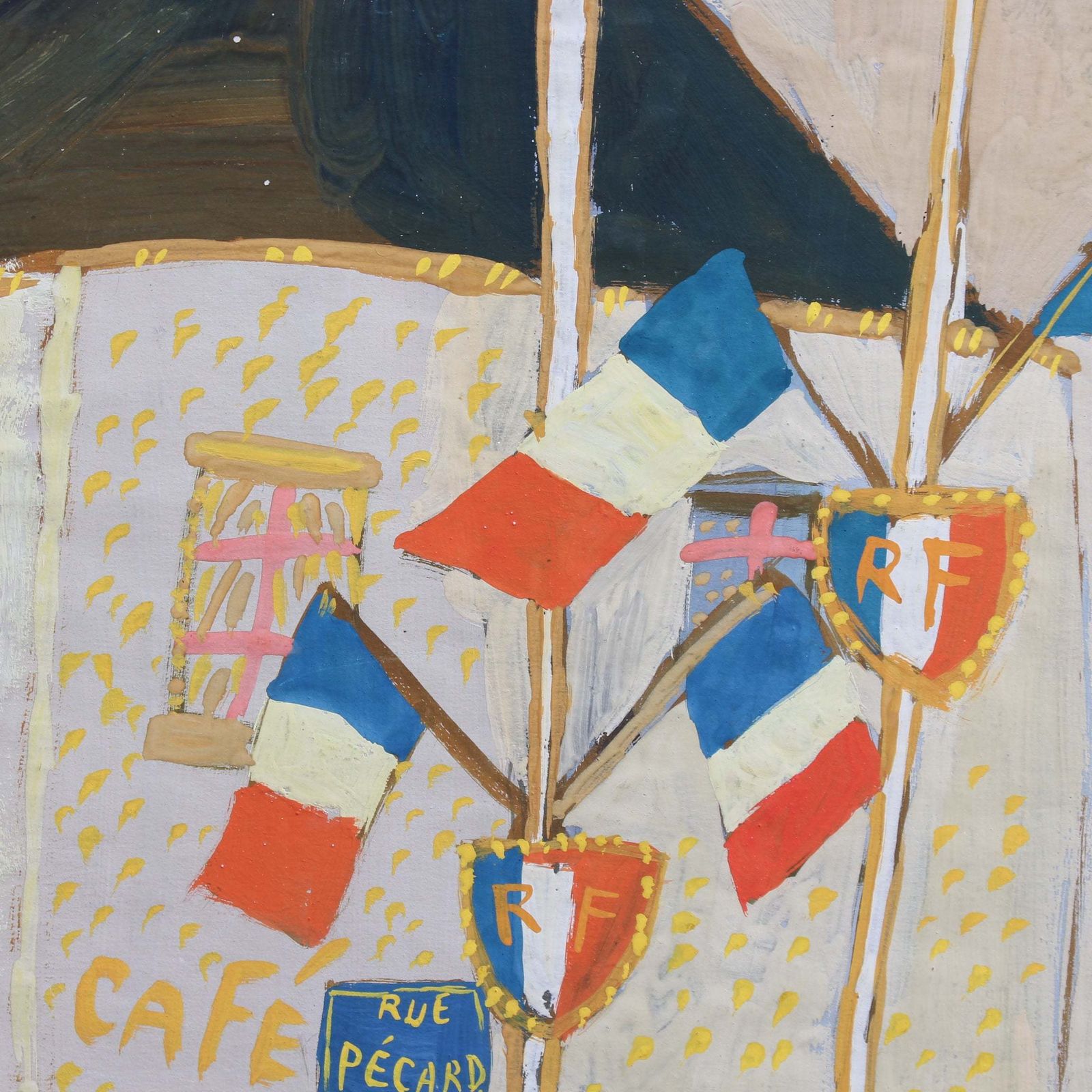 photo for sale 'Cafe Of The Square' By Raymond Debiève (Circa 1970s)