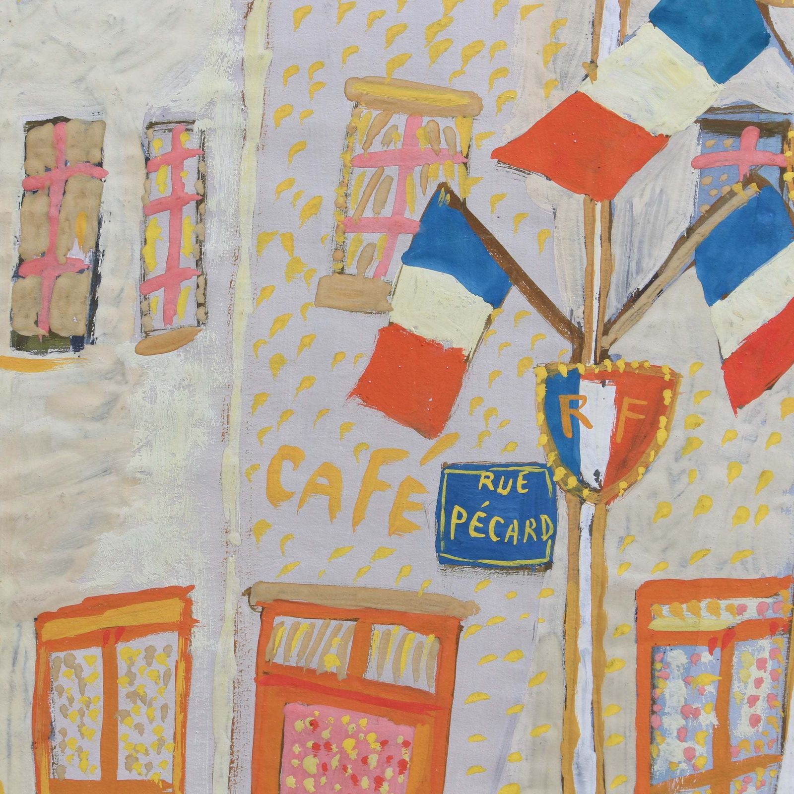 2200.0 'Cafe Of The Square' By Raymond Debiève (Circa 1970s) photo