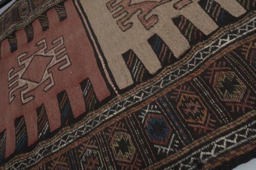 Handwoven Tribal Embroidery Kelim, Wall Hanging Rug 3'2'' X 5'6'' photo vinterior