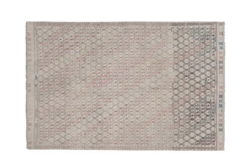Textiles Vintage Faded Turkish Jajim Kilim Rug 5'3'' X 7'11'' photo