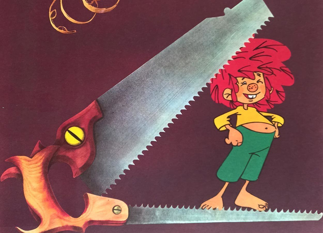 Origina Film Poster, Master Eder And His Pumuckl, Hana Hejzlarová, 1983, Genuine Czech Vintage Print photo Art