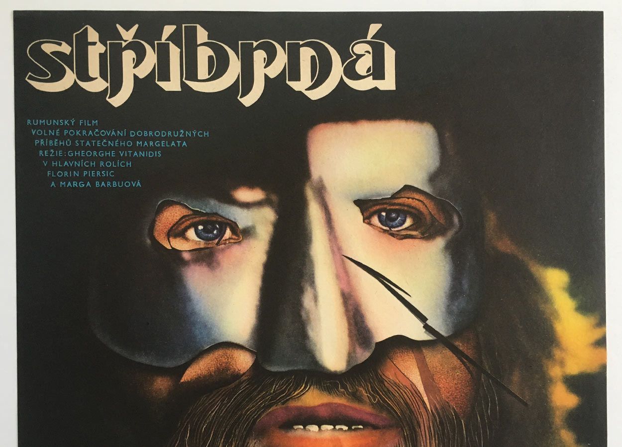 Original Film Poster, The Silver Mask, Zdeněk Ziegler, 1986, Genuine Czech Vintage Print photo for sale
