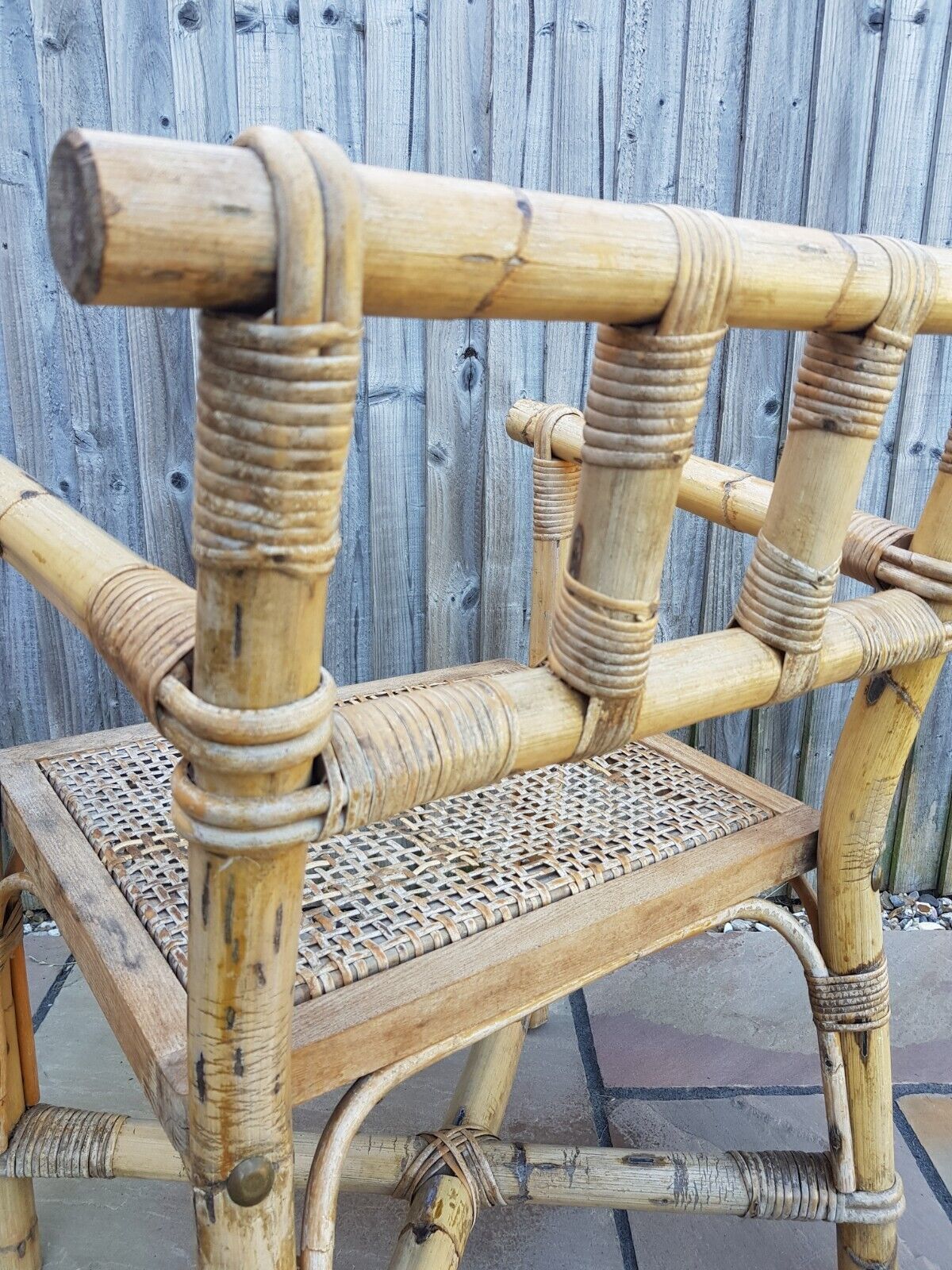 Rare Mid Century Bamboo Armchair In Chinese Manner. Two Available photo 375.0