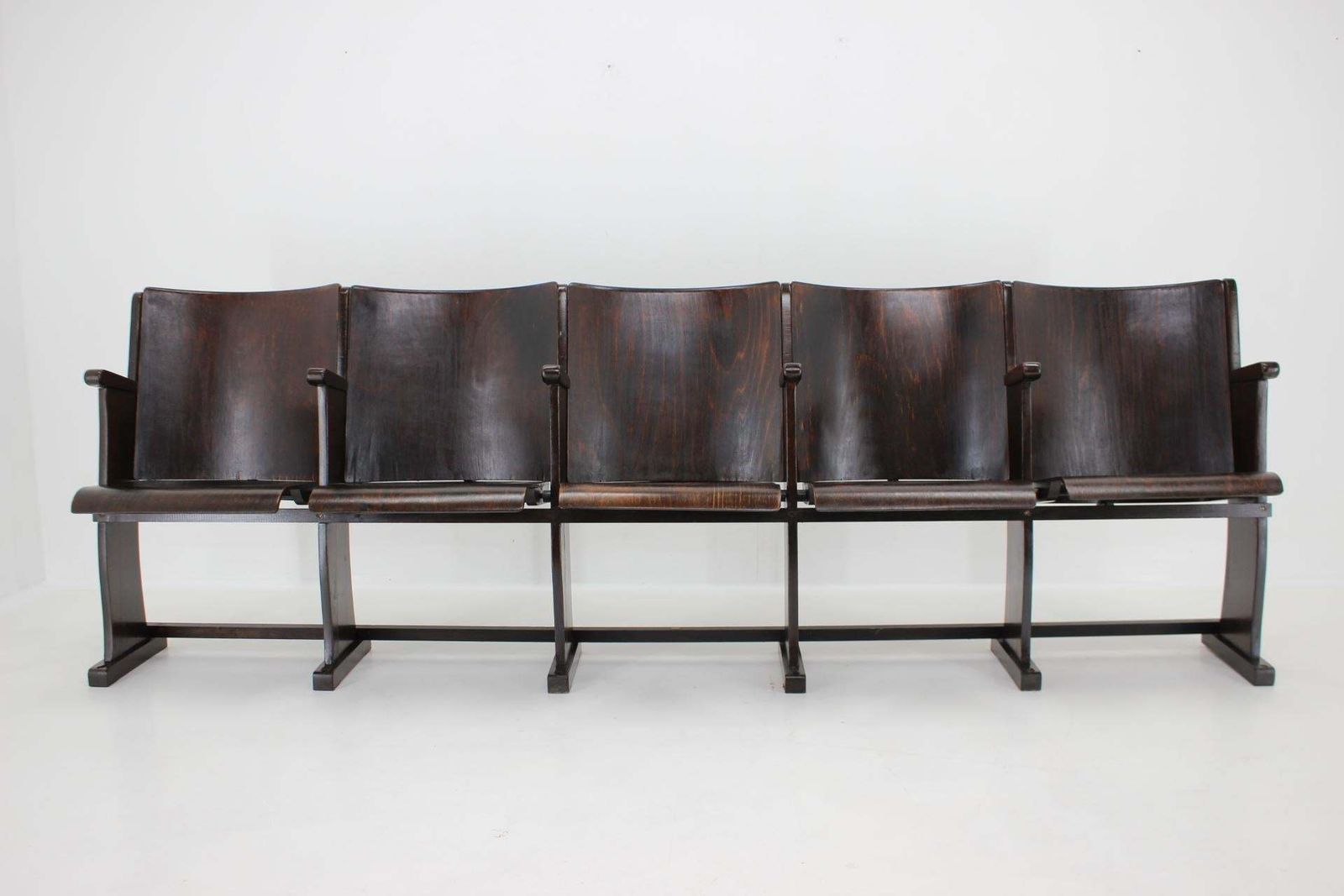 1960s Cinema 5 Seats Bench By Ton, Czechoslovakia photo buy
