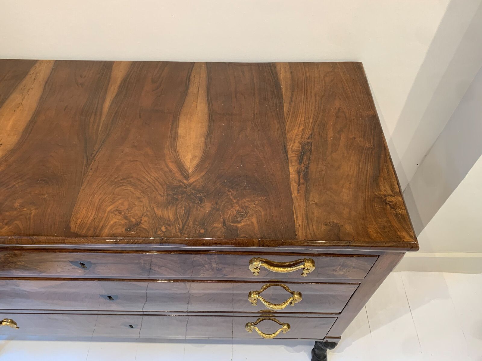 Mid Century Walnut Biedermeier Chest Of Drawers photo Furniture