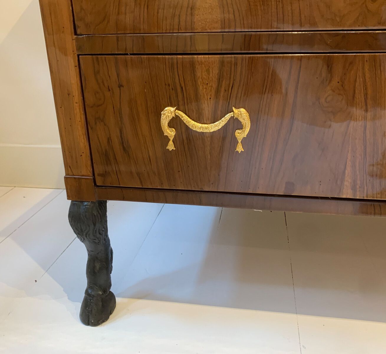 photo for sale Mid Century Walnut Biedermeier Chest Of Drawers