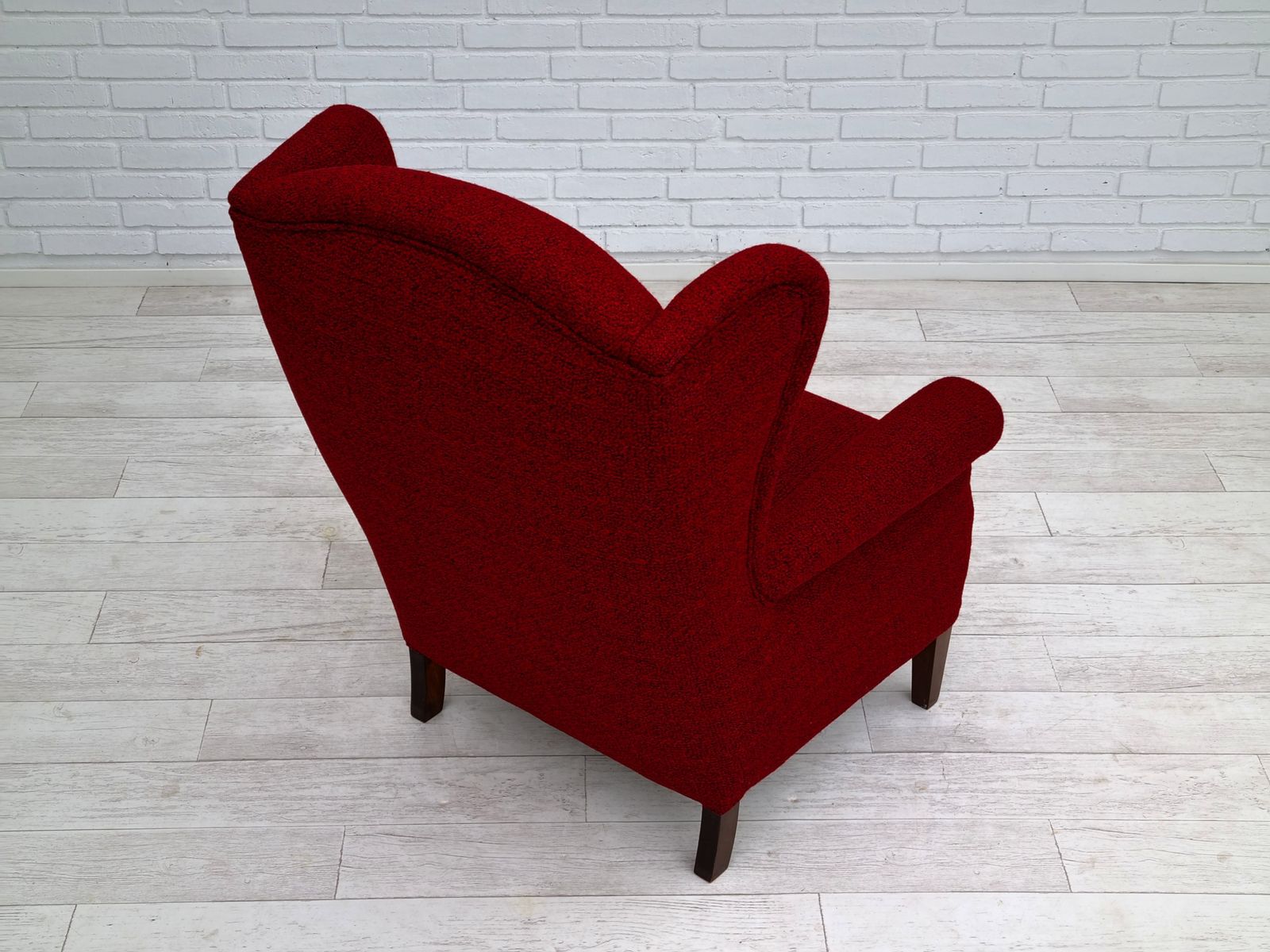 50s, Danish Design, Completely Refurbished Chair, Furniture Wool photo buy