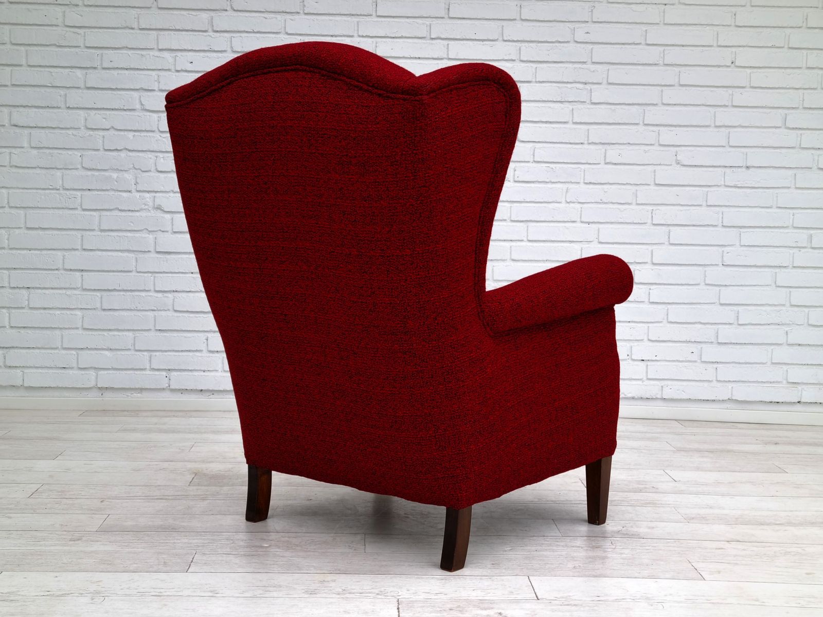 photo furniture 50s, Danish Design, Completely Refurbished Chair, Furniture Wool