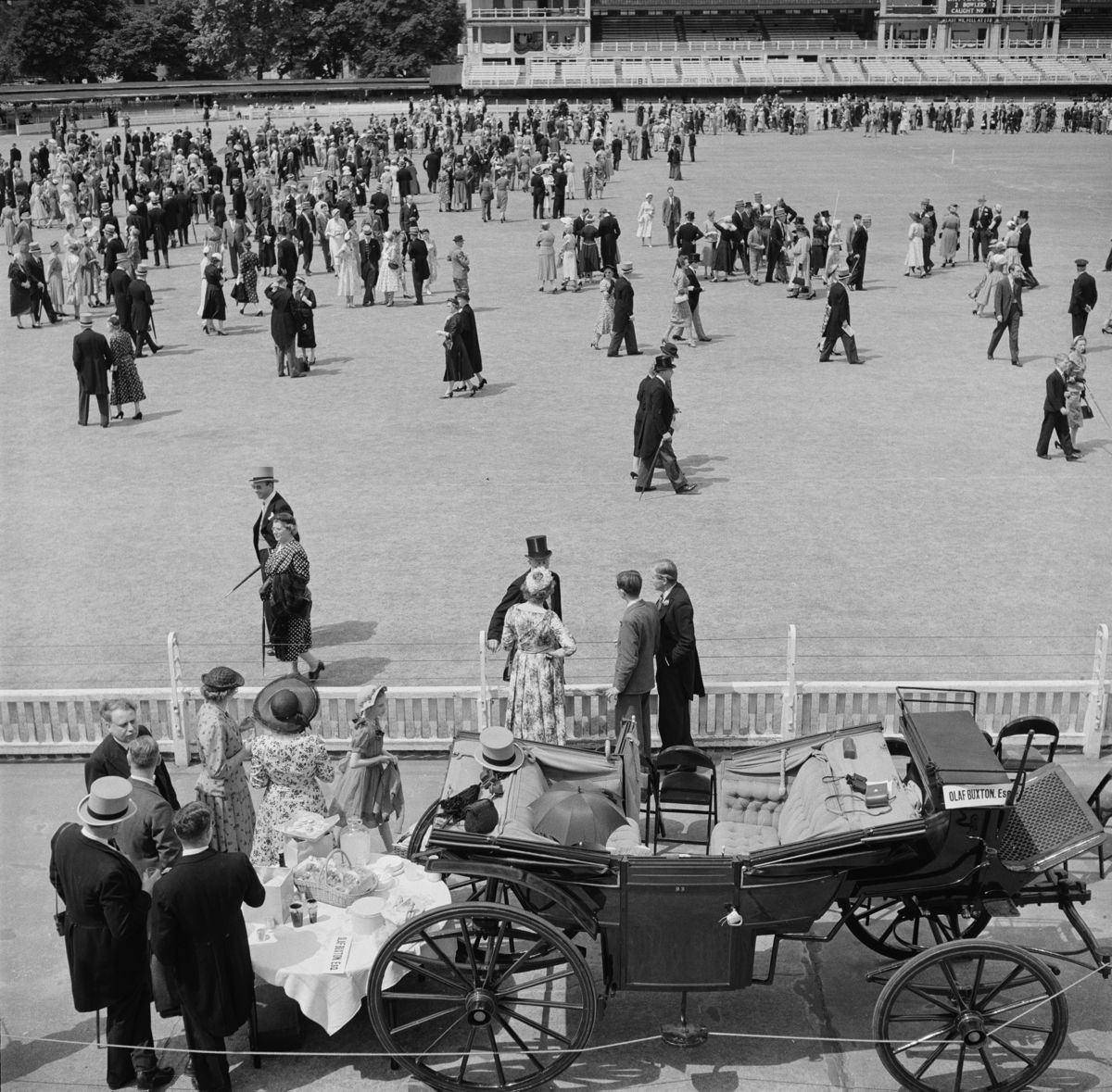 Slim Aarons 'Eton Vs Harrow' 1955 White Frame Silver Gelatine Fibre Print