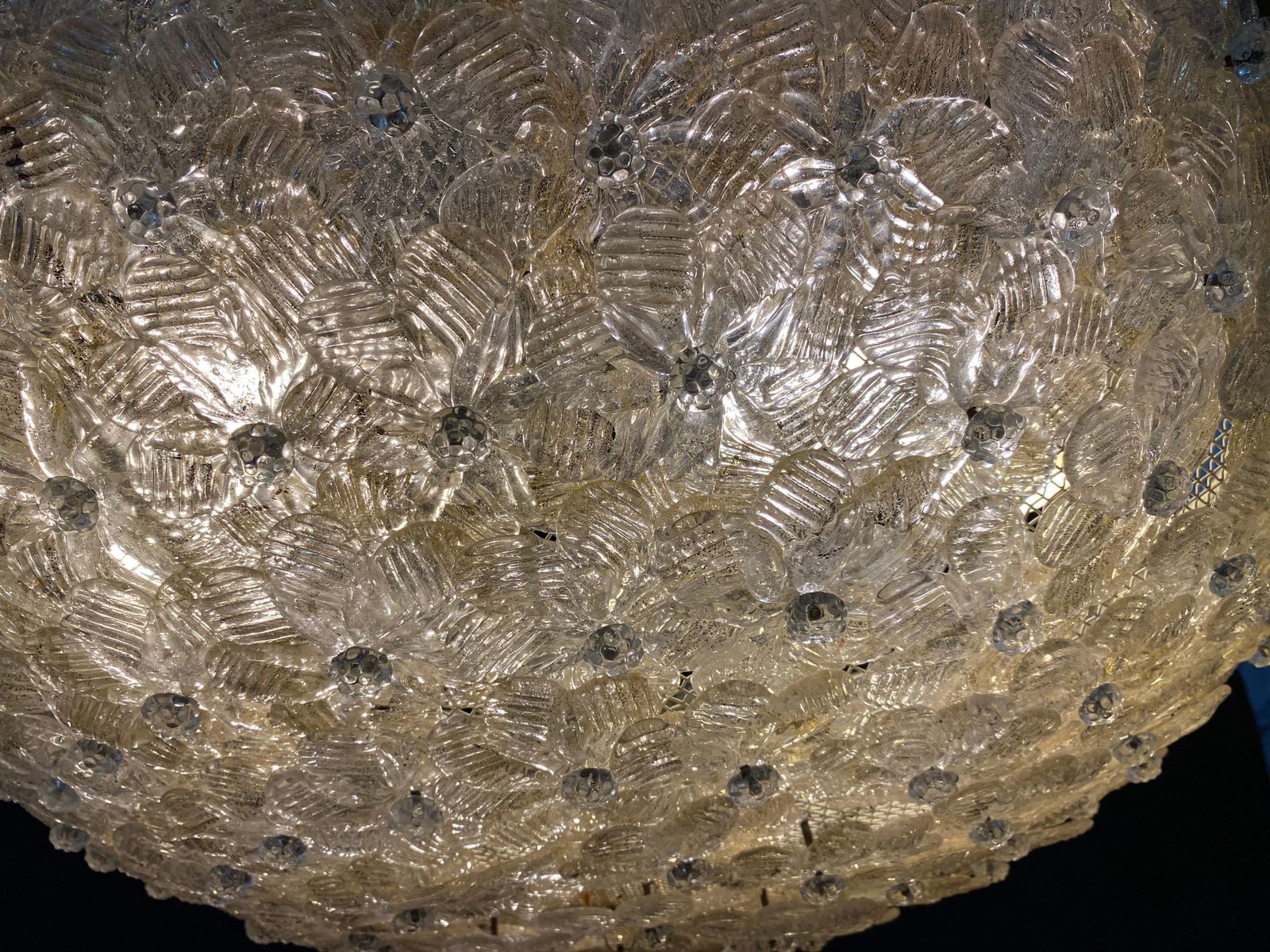 Giant Ceiling Flower Lamps By Barovier & Toso, Murano, 1980s photo Lighting