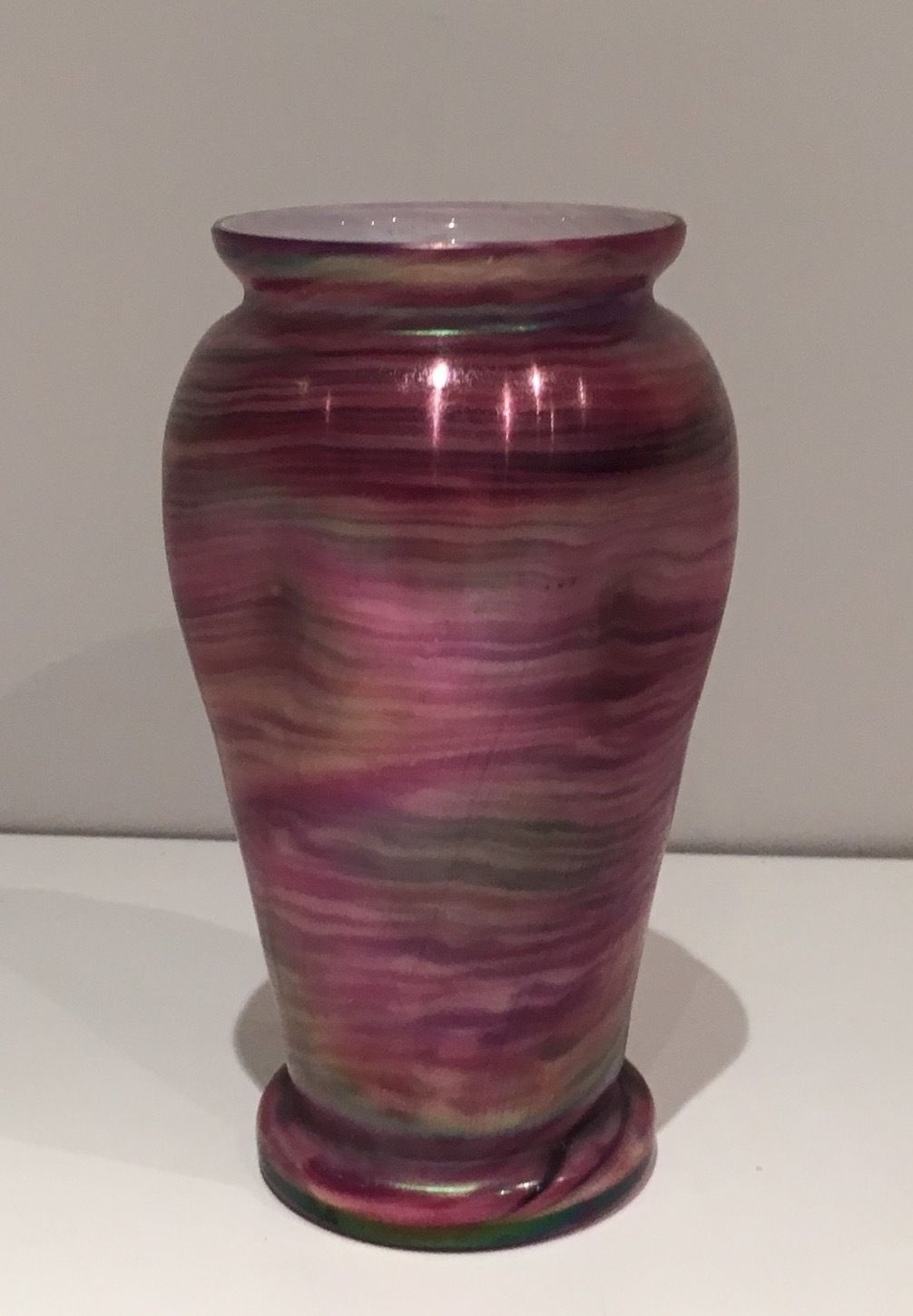 Multicolor Glass Vase In The Style Of Loetz. Circa 1970 photo buy