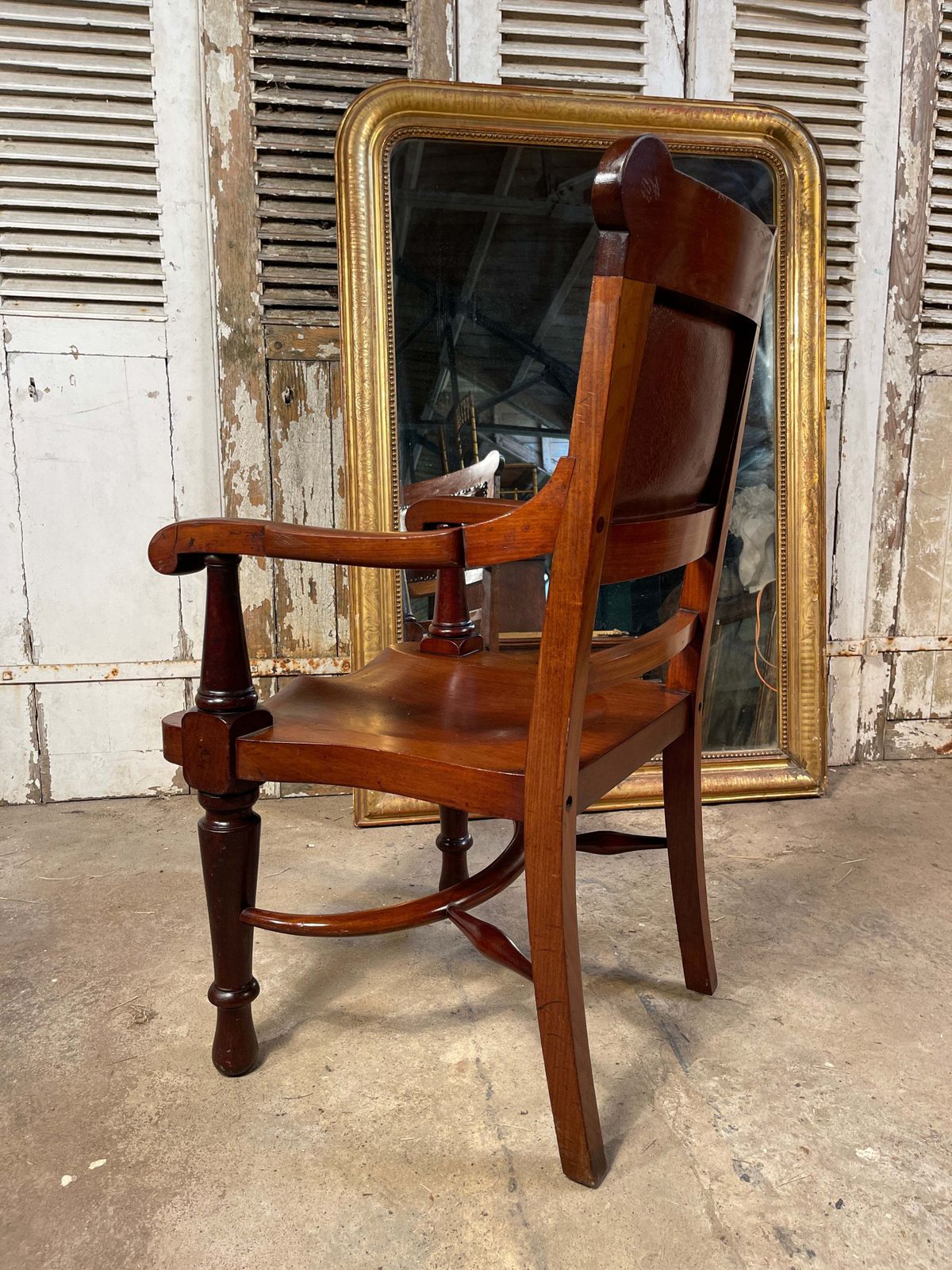 Antique English Walnut Library Clerks Desk Chair Circa 1890 photo buy