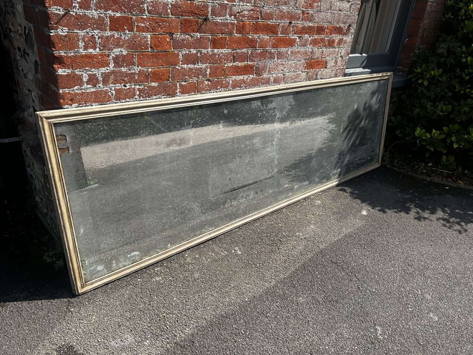 An Exceptional Large Antique French 19th C Painted Bistro Mirror photo furniture