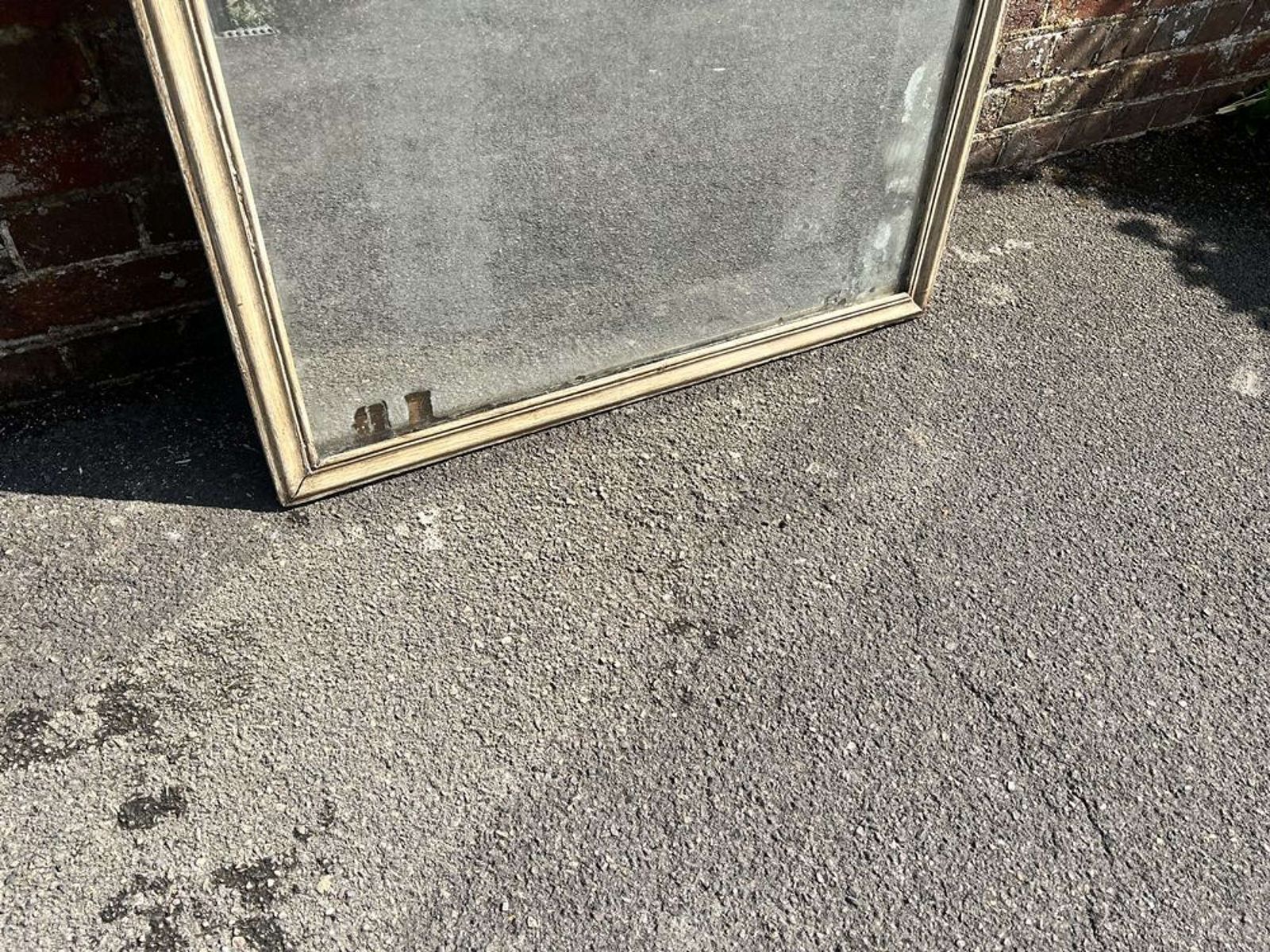 An Exceptional Large Antique French 19th C Painted Bistro Mirror photo Home Decor