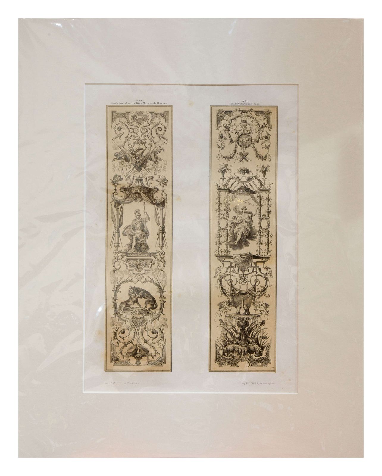 Set Of 6 Lithographs Of The 12 Months photo vinterior