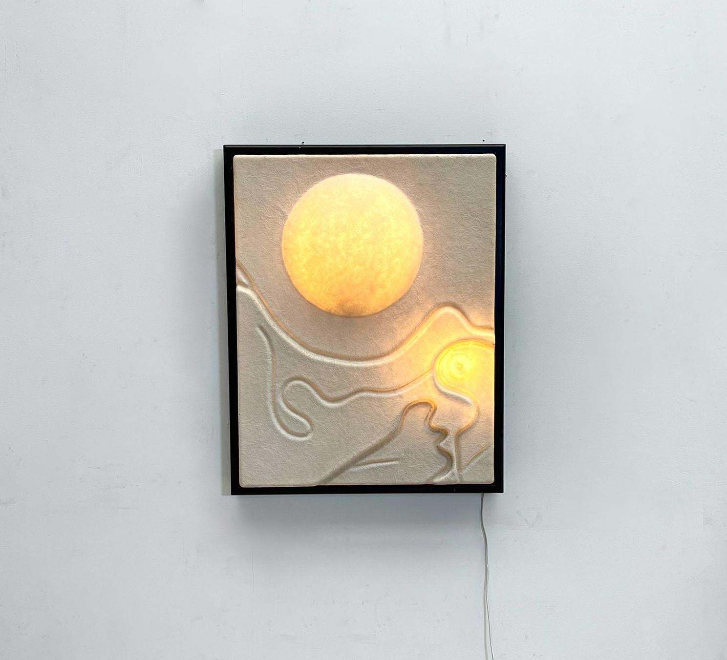 Decorative Lightning Wood And Fiberglass Panel, 1980s photo buy