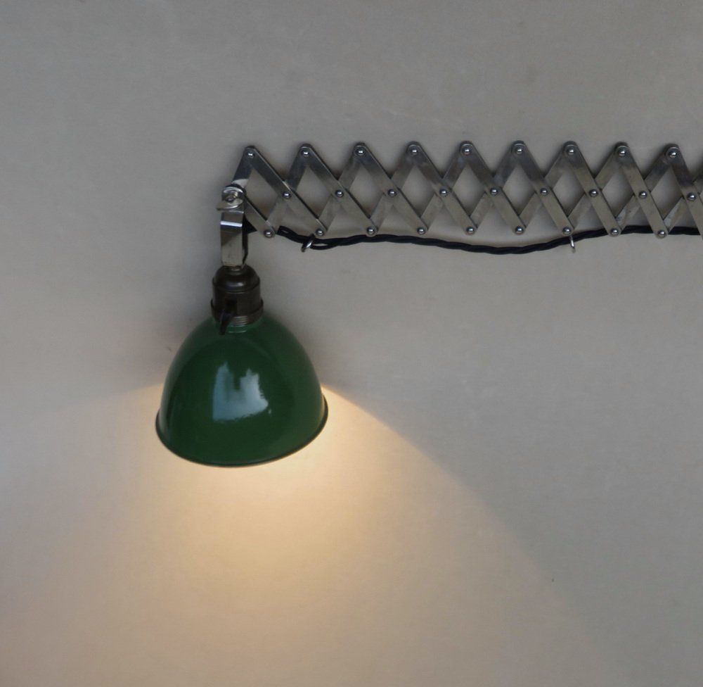 Austrian Enamelled & Chrome Plated Gate Light, 1930s photo buy