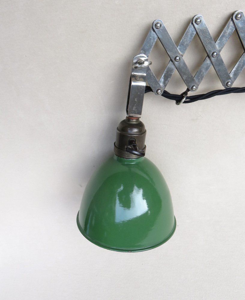 photo furniture Austrian Enamelled & Chrome Plated Gate Light, 1930s